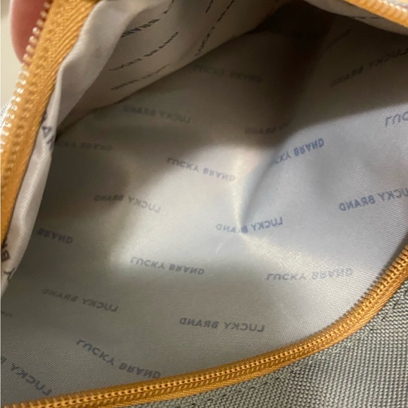 Backpack - NWOT Never Used_LUCKY BRAND - Gray Canvas, Faux Leather, Zips Logo🍀 - Picture 3 of 7